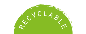 Demie-lune verte recyclable environnement